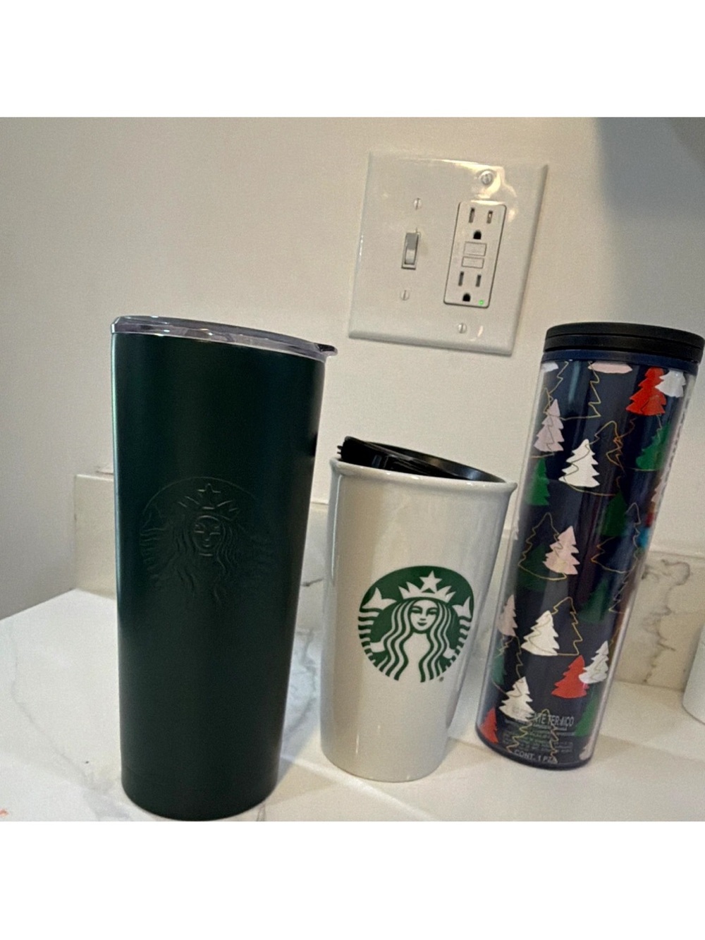 3 Starbucks Mugs/Tumblers Christmas hot drinks